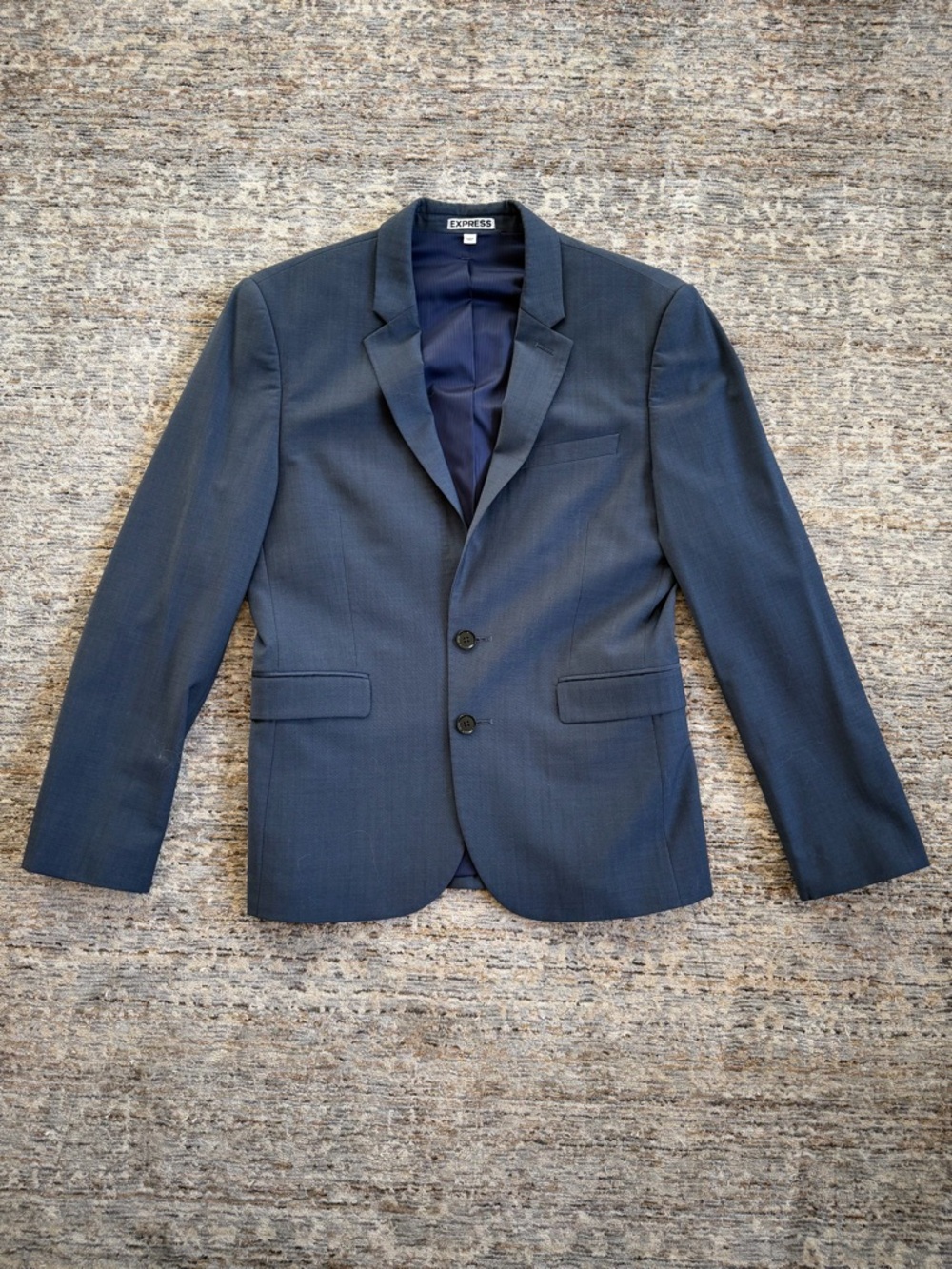 Express Men's Slim Fit Dark Navy Two-Button Sport Coat